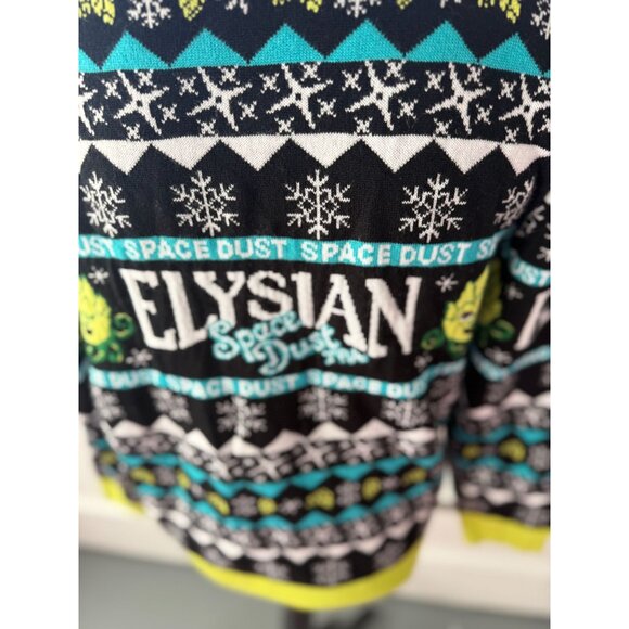 Elysian Ugly Christmas Sweater Medium Elysian Space Dust IPA Brewery Beer Holida - Picture 4 of 7